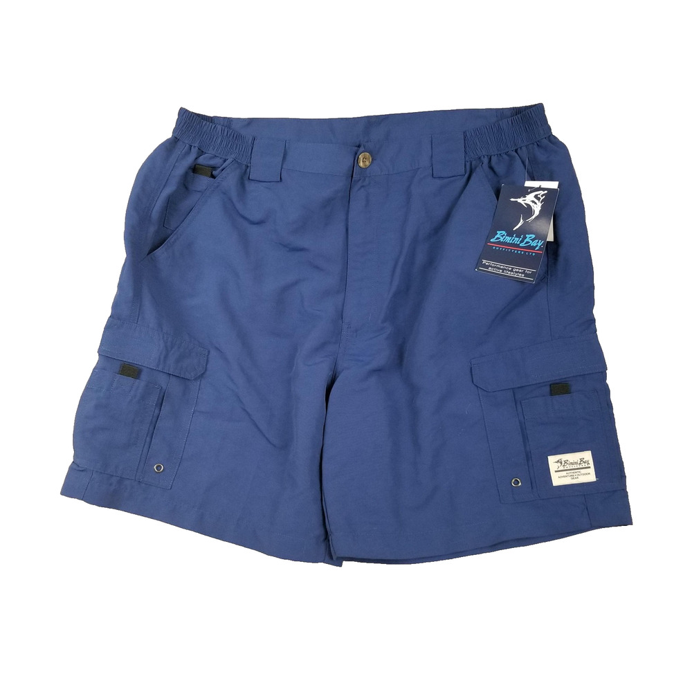 Bimini Bay Outfitters Cargo Shorts‎ Mens 40 Nylon Outdoor Fishing Pockets New
